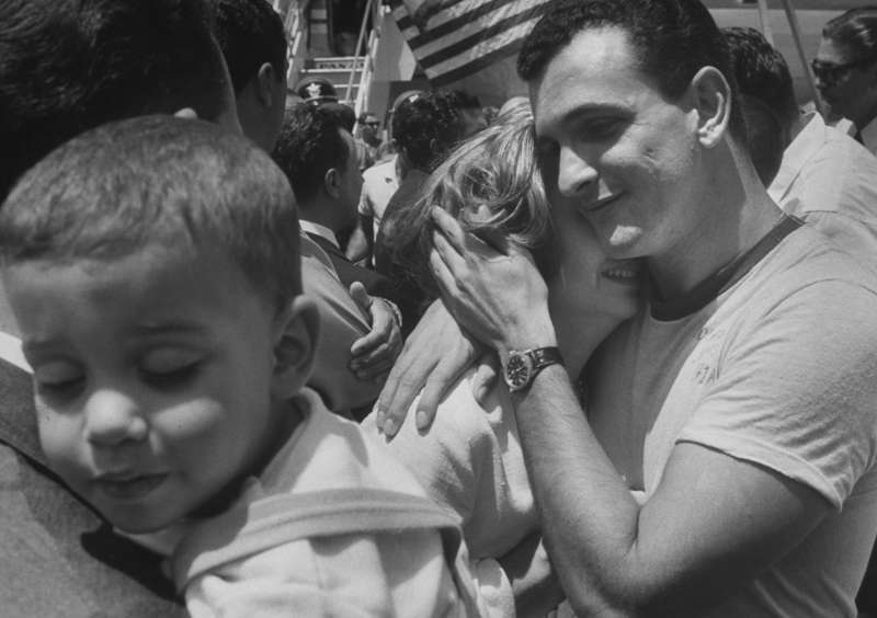 Bay of Pigs survivors return to their families in the U.S. in 1962. From April 17-19, 1961, Cuban exiles backed by the CIA attempted to invade Cuba and topple Fidel Castro. They failed utterly, and the Kennedy administration was humiliated, with the president himself accepting most of the blame. At the time Kennedy told reporters, “There’s an old saying that victory has 100 fathers and defeat is an orphan. ... I am the responsible officer of the government.”