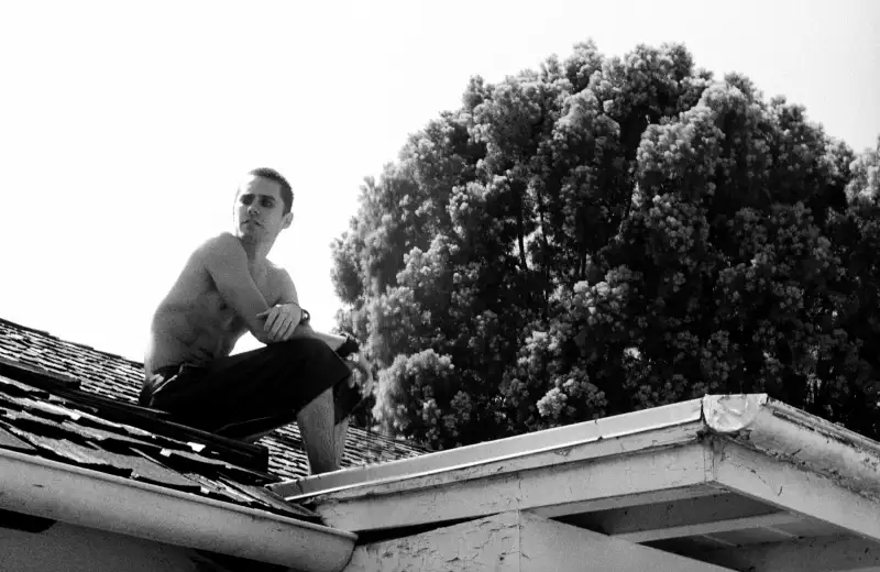 Caan captures the actor and musician on his roof in 2005, at a barbecue he threw the day after his band 30 Seconds to Mars played L.A.'s Roxy. There were about 10 guys there and 100 women, Caan remembers, laughing. (Photography by Scott Caan)