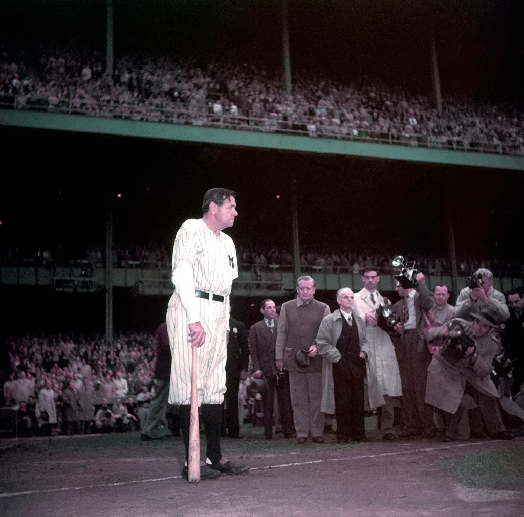 Babe Ruth in New York City, June 13, 1948.