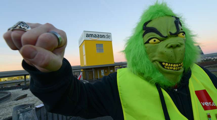Amazon employees in Germany staged a strike over wages and working conditions during the holiday shopping season of 2013.