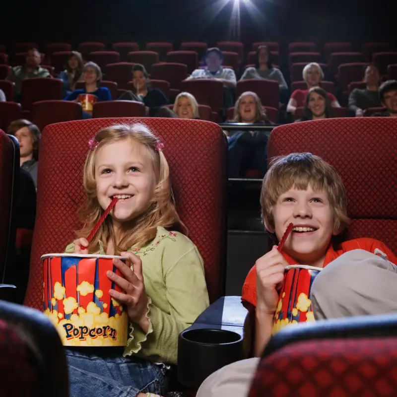 kids at movie theaters