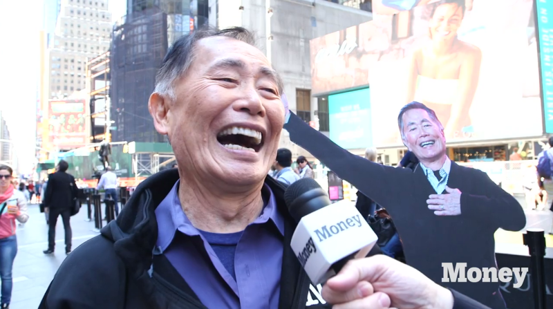 George Takei interviewed on Broadway by Mannes on the Street.