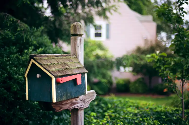 House shaped mailbox or postbox