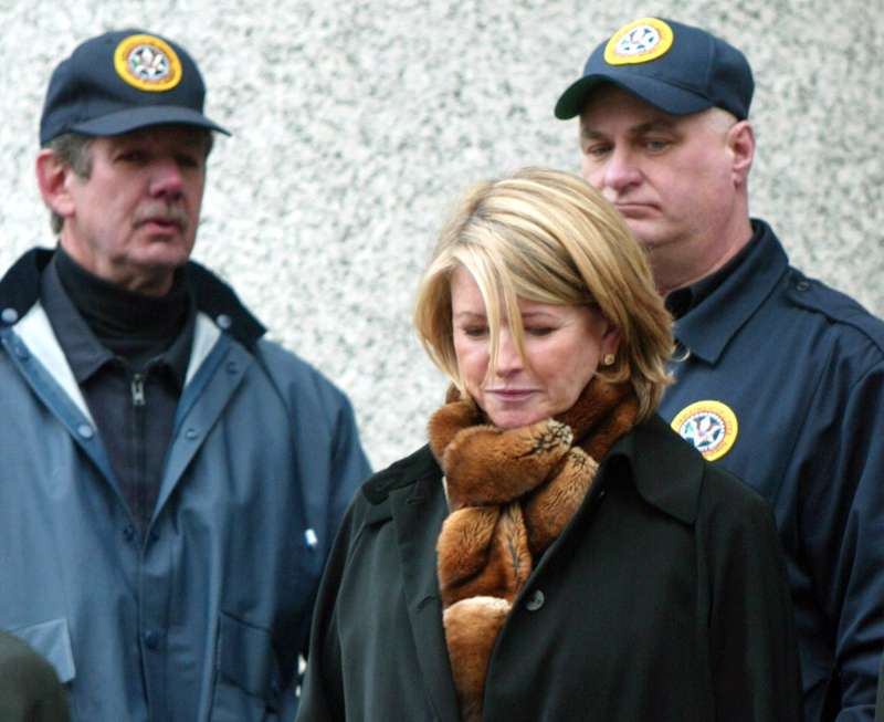 Martha Stewart leaving court after conviction
