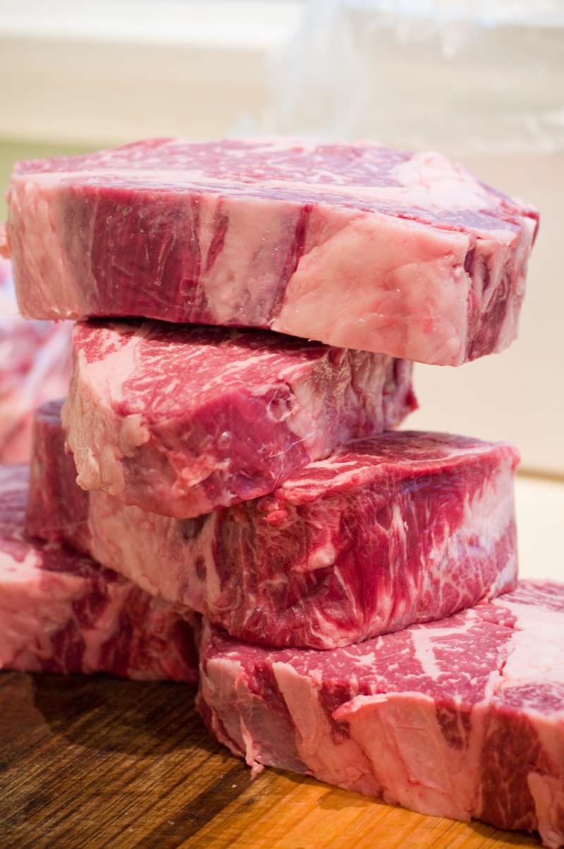 Stack of steaks