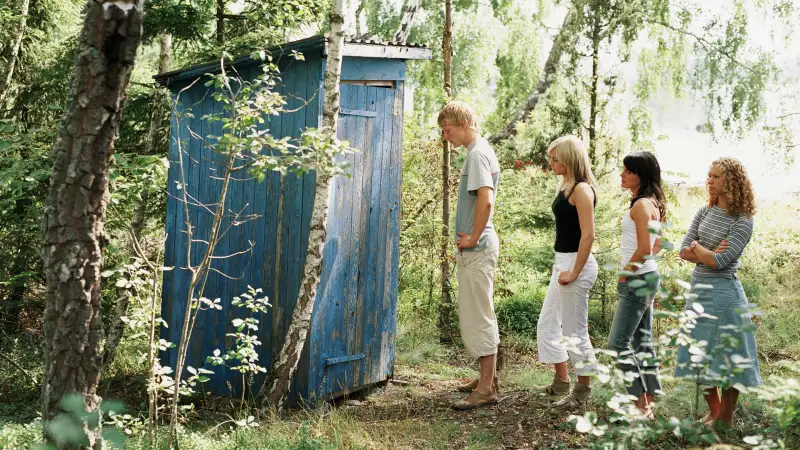 Line for the outhouse