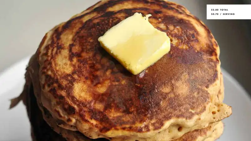 Banana Pancakes  from Good and Cheap by Leanne Brown.