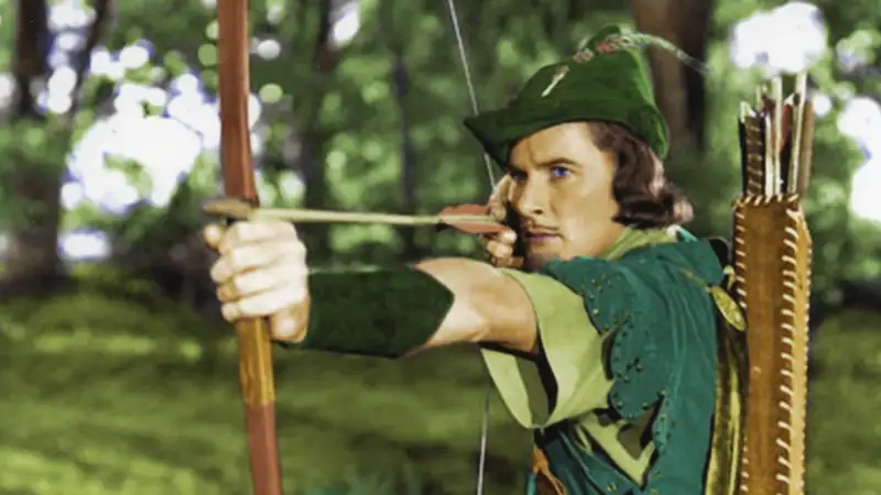 ERROL FLYNN as Robin Hood