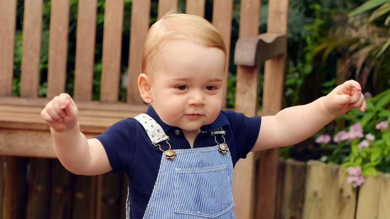 Britain's Prince George is seen ahead of his first birthday