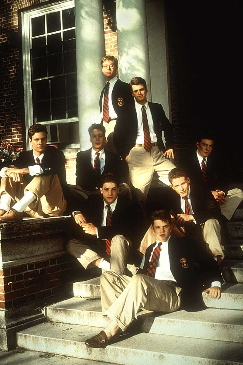 Ben Affleck, Randall Batinkoff, Matt Damon, Brendon Fraser, Cole Hauser, Andrew Lowery, Chris O'Donnell in SCHOOL TIES (1992).