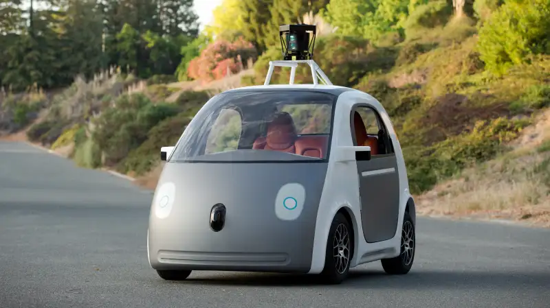 Vehicle prototype photo of Google's self-driving car.