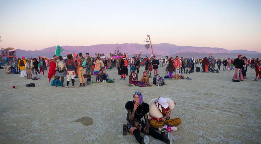 Dawn at Robot Heart,  Burning Man,  Nevada, 2014.