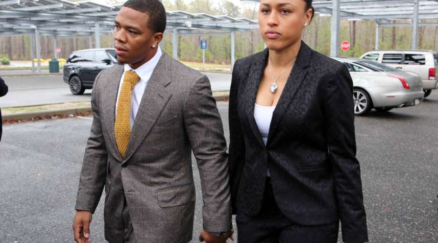 Ray Rice with his wife, Janay Palmer.