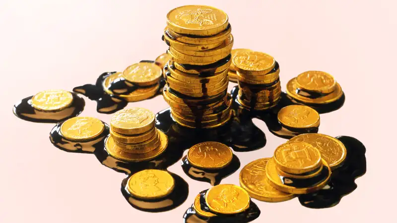 melting chocolate coins