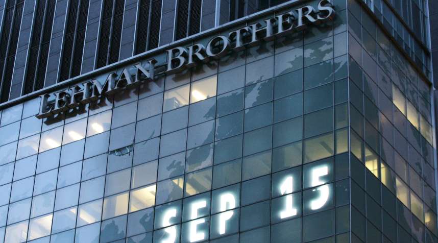 Lehman Brothers world headquarters is shown Monday, Sept. 15, 2008 in New York. Lehman Brothers, burdened by $60 billion in soured real-estate holdings, filed a Chapter 11 bankruptcy petition in U.S. Bankruptcy Court after attempts to rescue the 158-year-old firm failed.