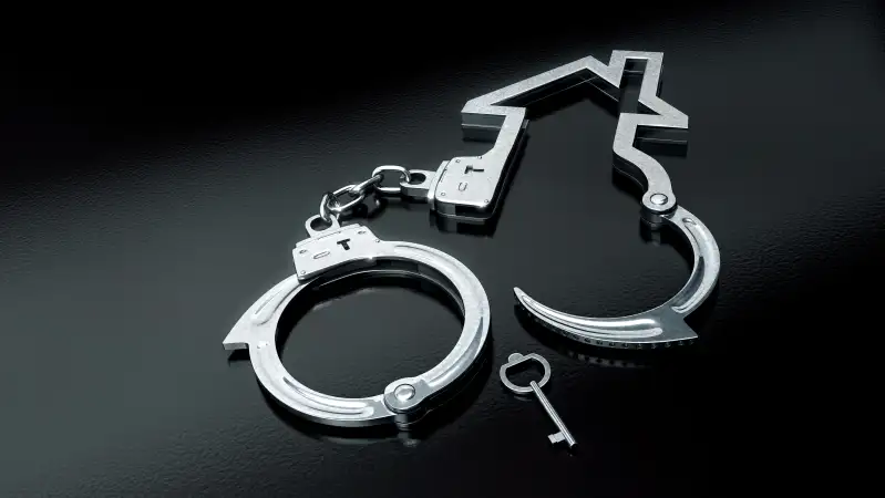 House-shaped handcuffs