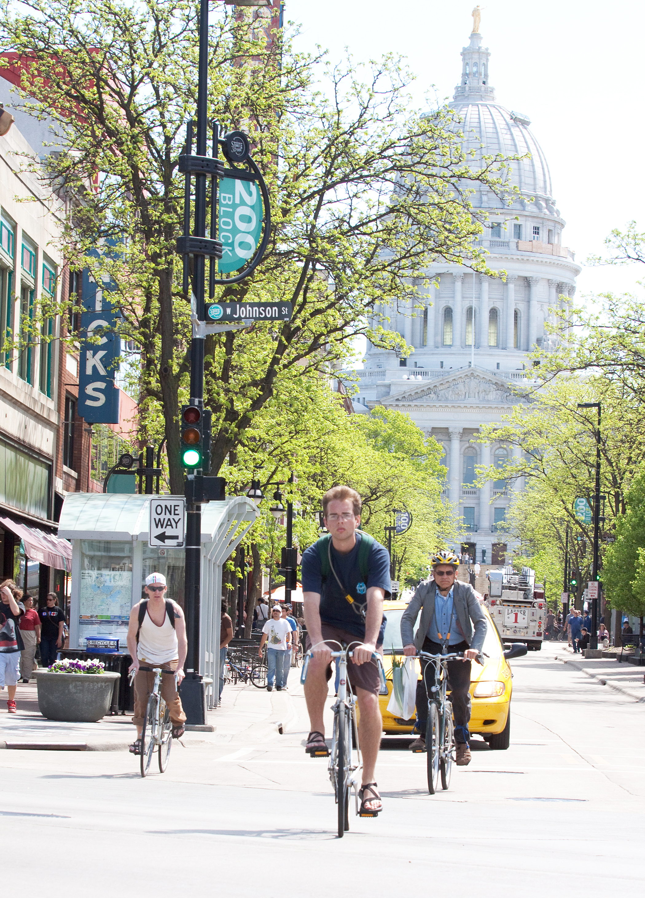 15. Madison, Wis.
                            Population: 239,115 | Percent Who Primarily Walk/Bike: 14%