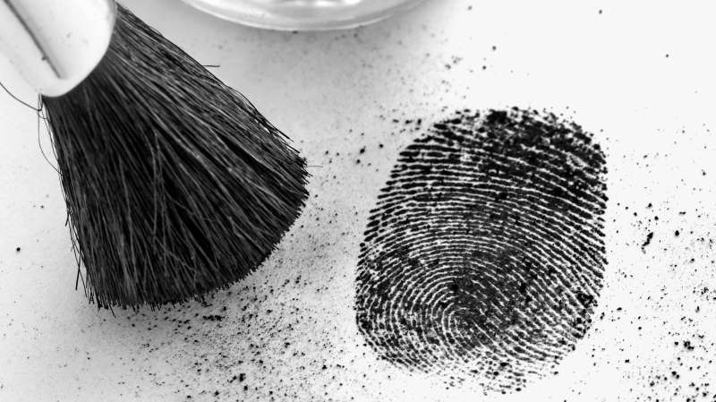 dusting for fingerprints