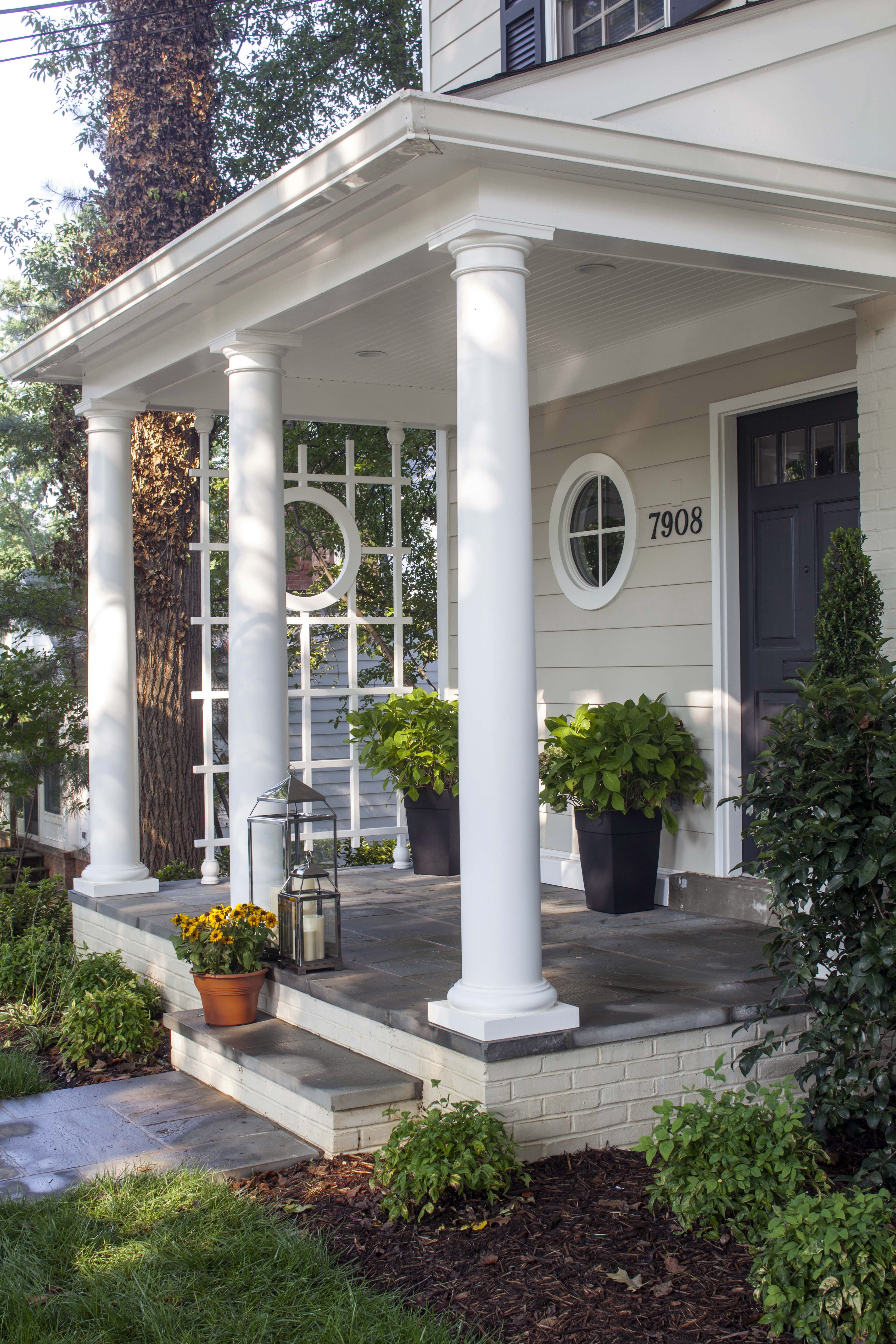 Front porch with columns