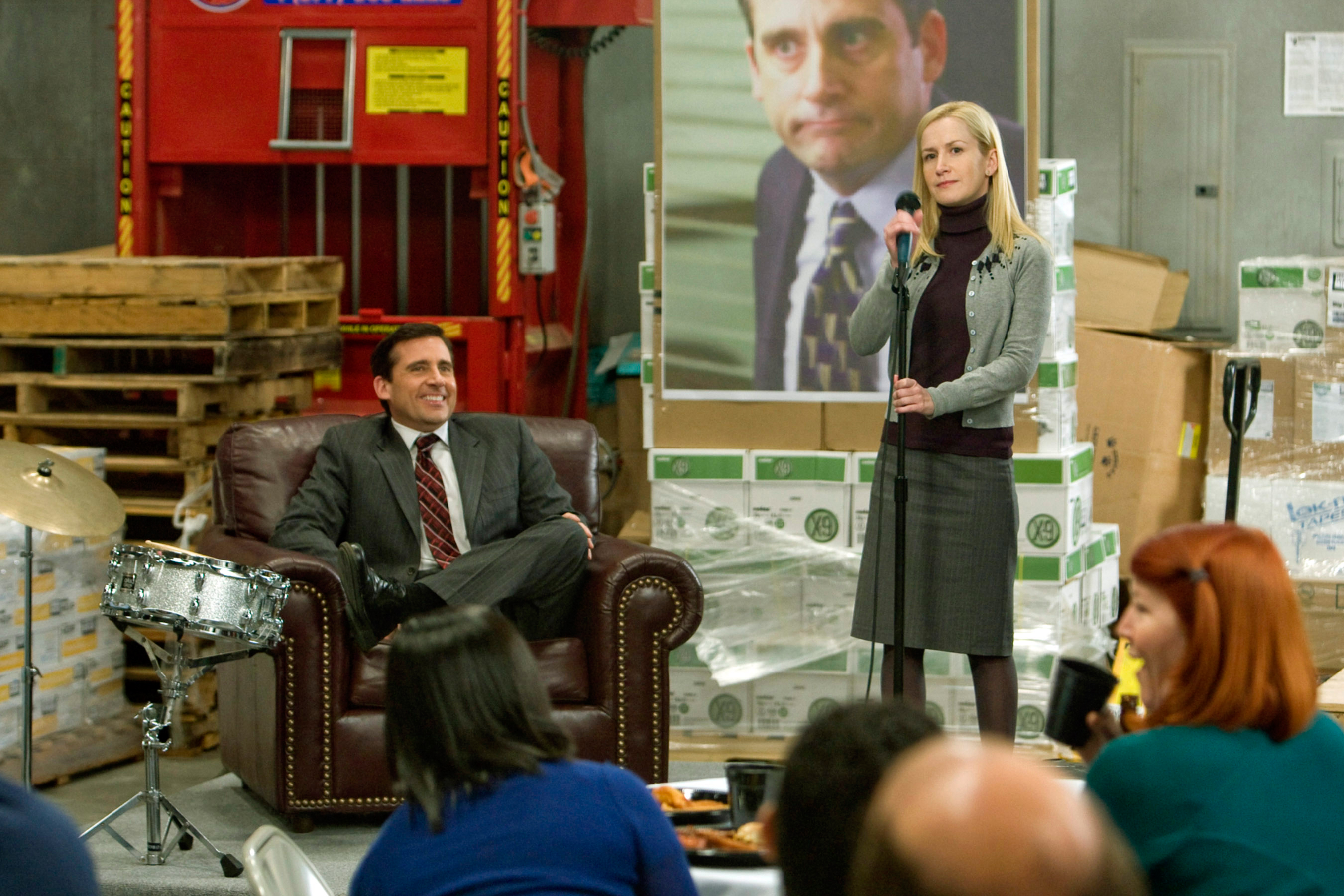 THE OFFICE, (from left): Steve Carell, Angela Kinsey, Kate Flannery, 'Stress Relief', (Season 5, aired Feb. 1, 2009), 2005-.