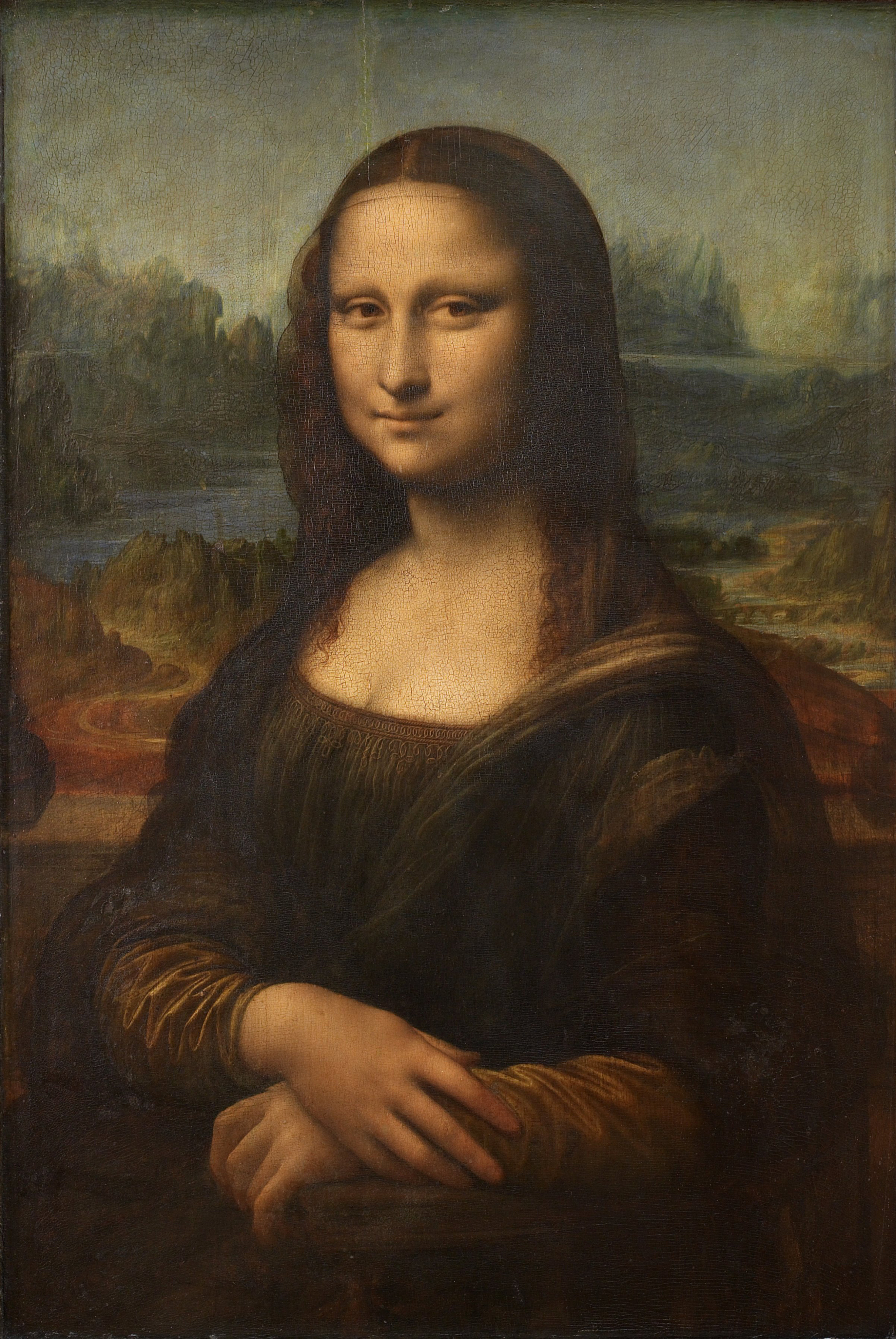 Mona Lisa by Leonardo da Vinci, oil on wood