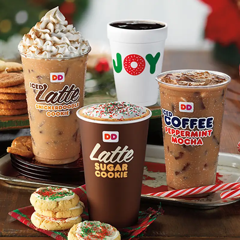 Seasonal drinks from Dunkin Donuts