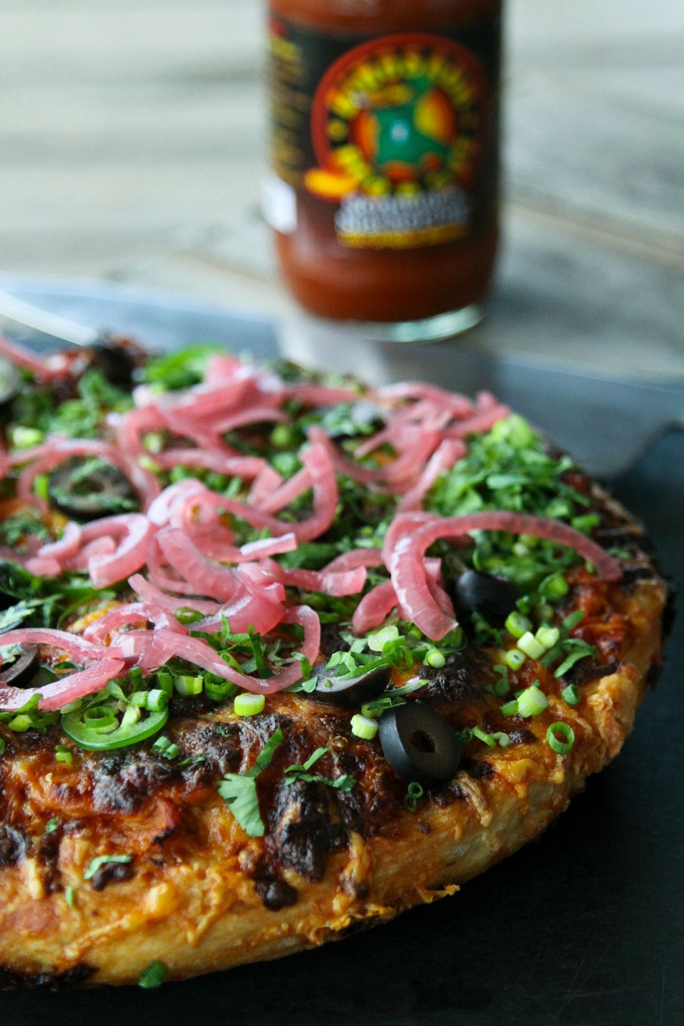 Trashed Up Barbecue Turkey Pizza