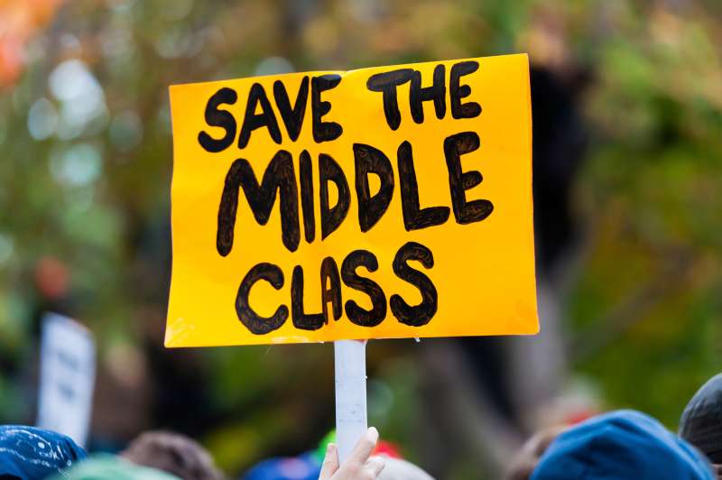 Save the Middle Class  on a sign