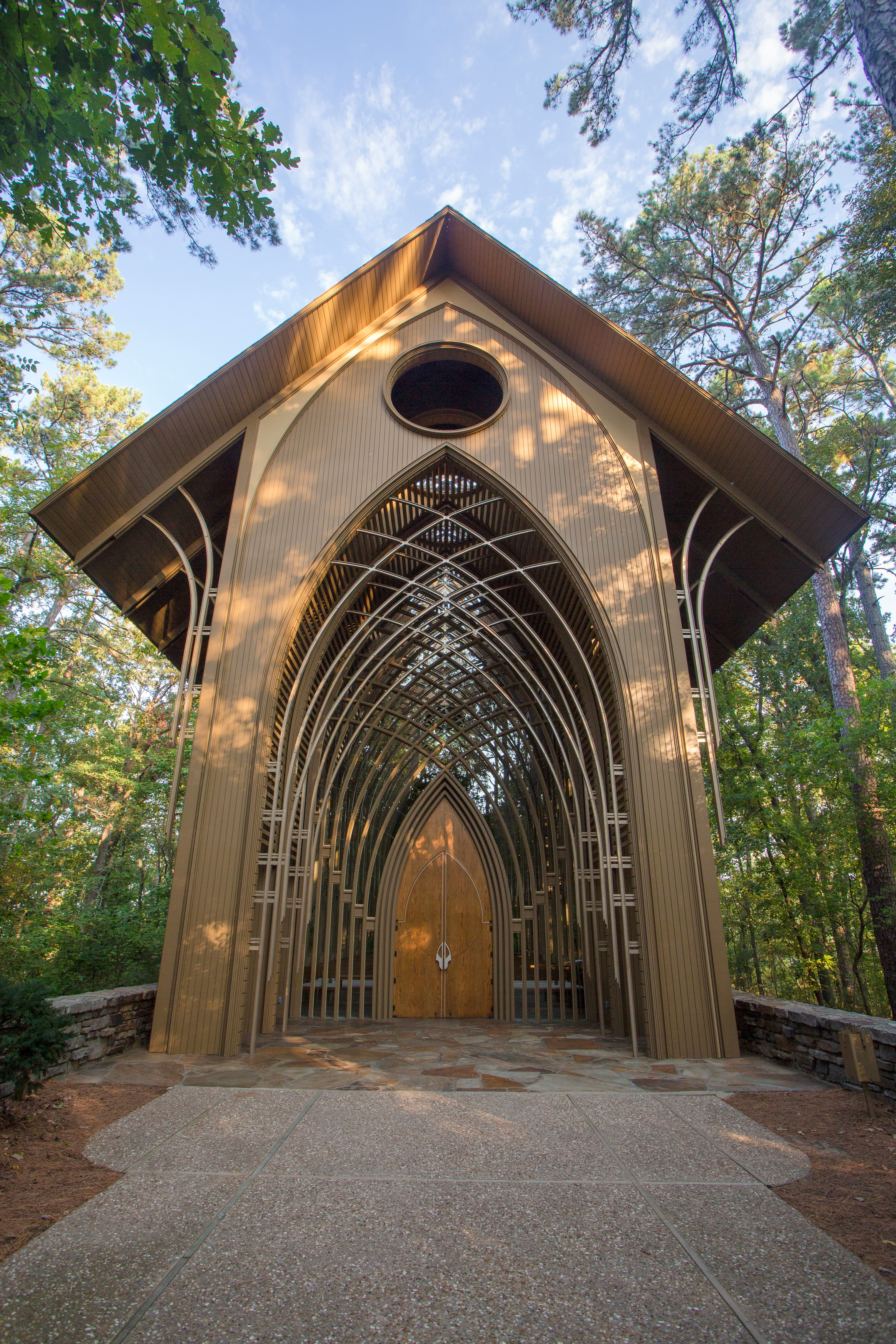The Mildred B. Cooper Memorial Chapel on Wednesday, Oct. 1, 2014, in Bella Vista, Ark. The chapel was designed by E. Fay Jones and constructed in 1988.