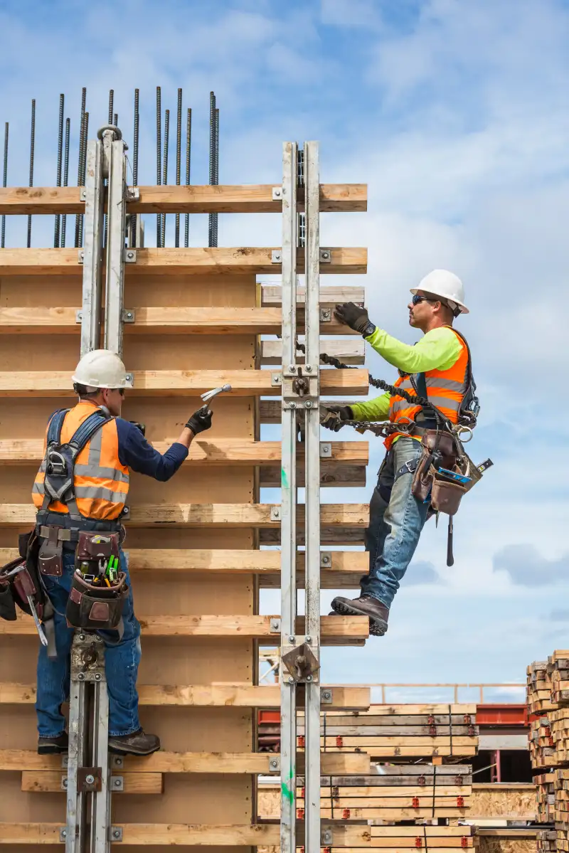 workers at construction site