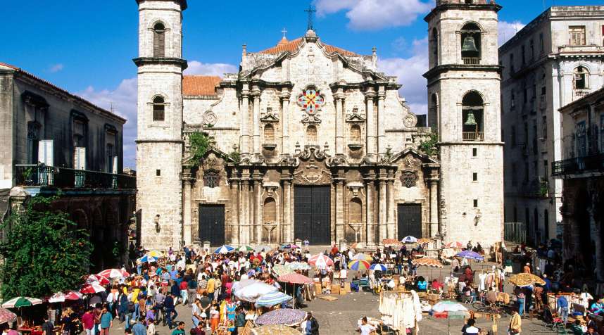 Catedral de San Cristobal, Havana, Cuba.