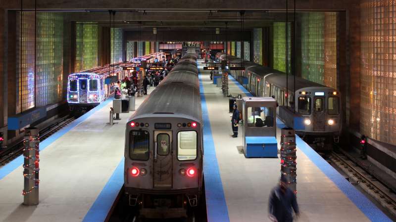 The Blue Line, Chicago, Illinois.
