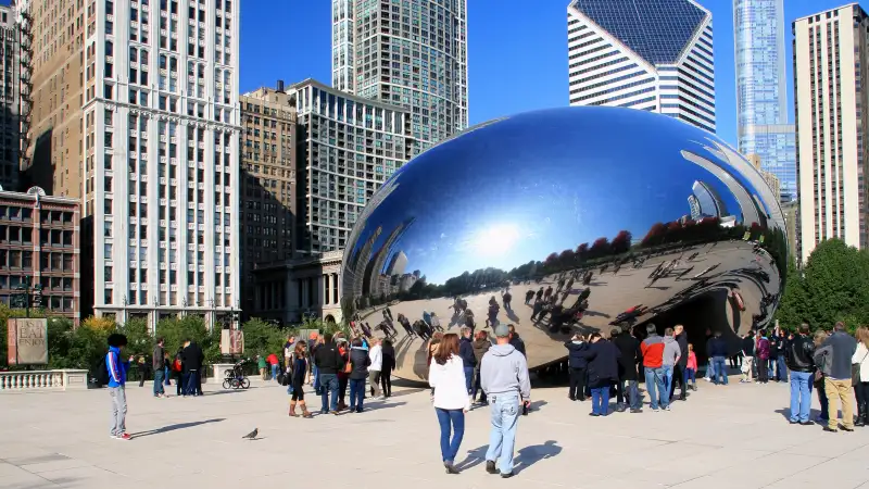 Cloud Gate and Millennium Park, Chicago, IL