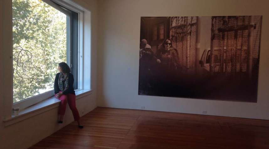 Portrait of Jessamyn Lovell at San Francisco Camerawork Gallery, 2014.