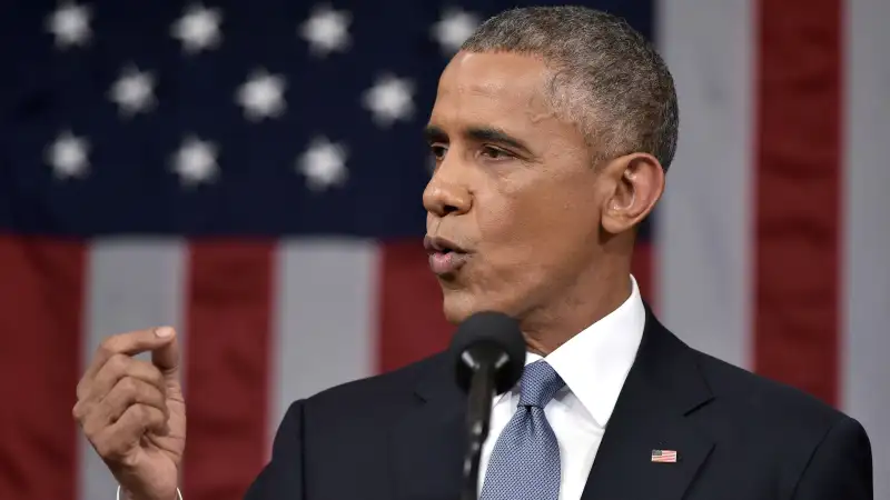 U.S. President Barack Obama delivers his State of the Union address to a joint session of Congress on Capitol Hill in Washington, January 20, 2015.