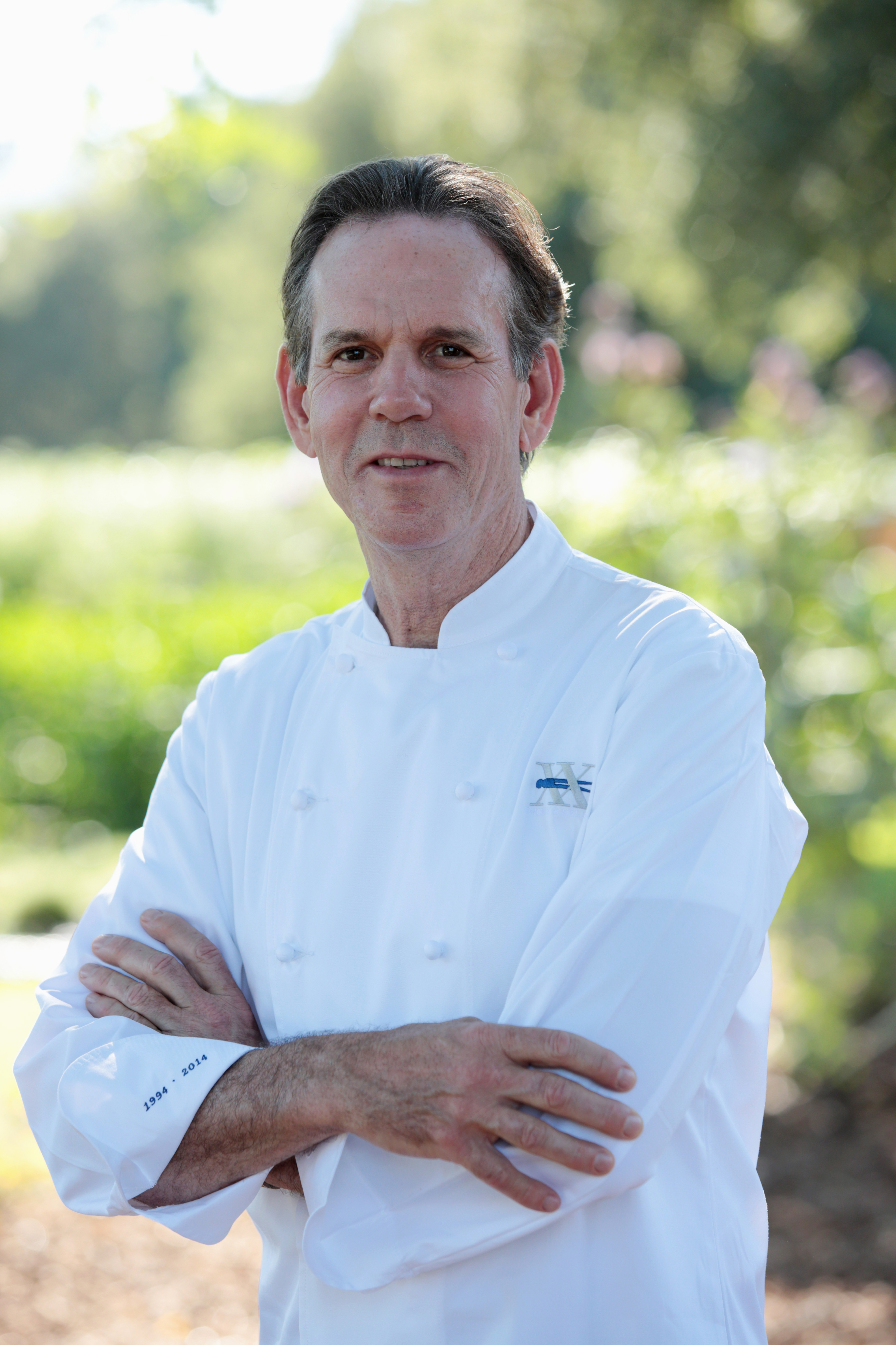 Chef Thomas Keller arrives at The French Laundry’s 20th Anniversary Celebration, Saturday, July 5, 2014, Yountville, CA.