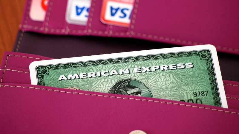 American Express card in wallet