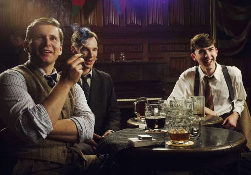 THE IMITATION GAME, from left: Allen Leech, Benedict Cumberbatch, Matthew Beard, 2014.