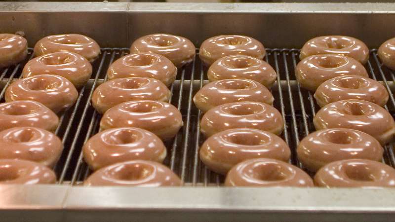 Krispy Kreme donut production line