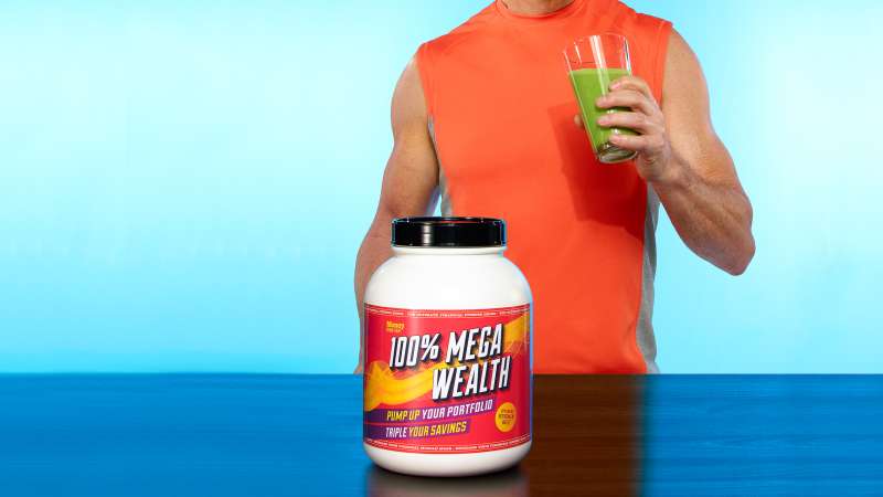 male athlete drinking 100% Mega Wealth fitness shake