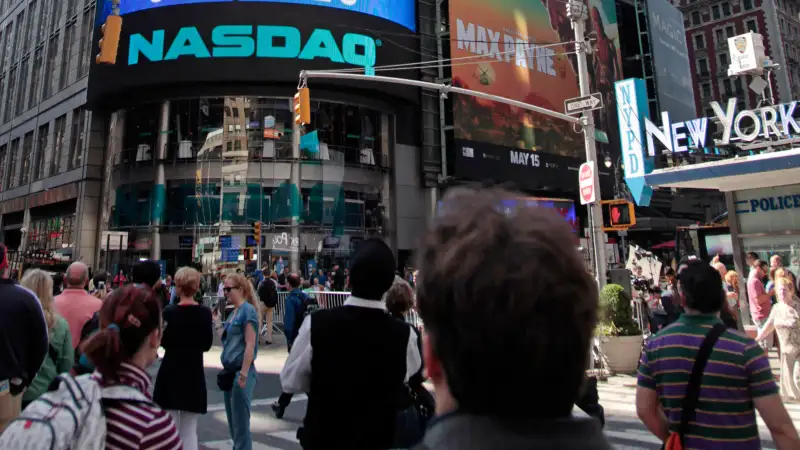 Nasdaq sign in Times Square