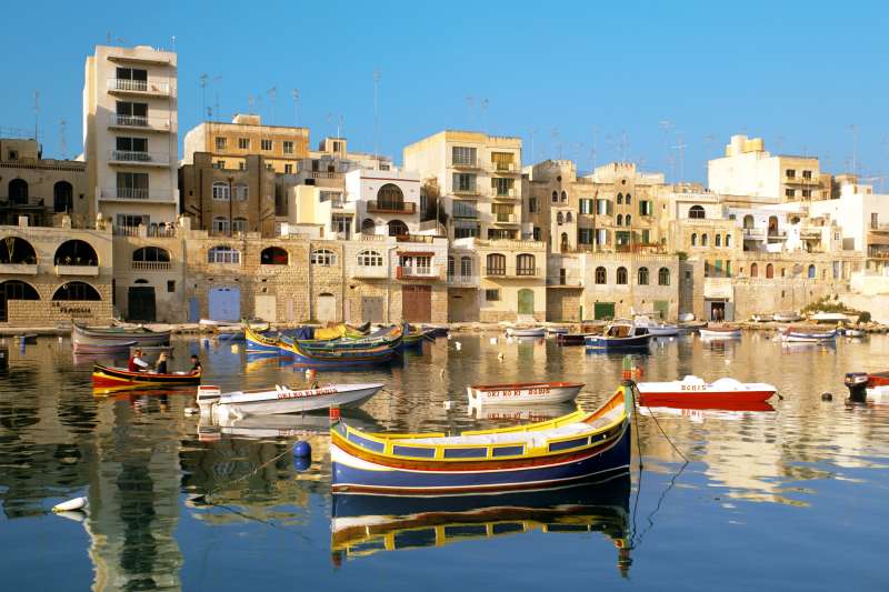Spinola Harbour at St. Julian, Malta.