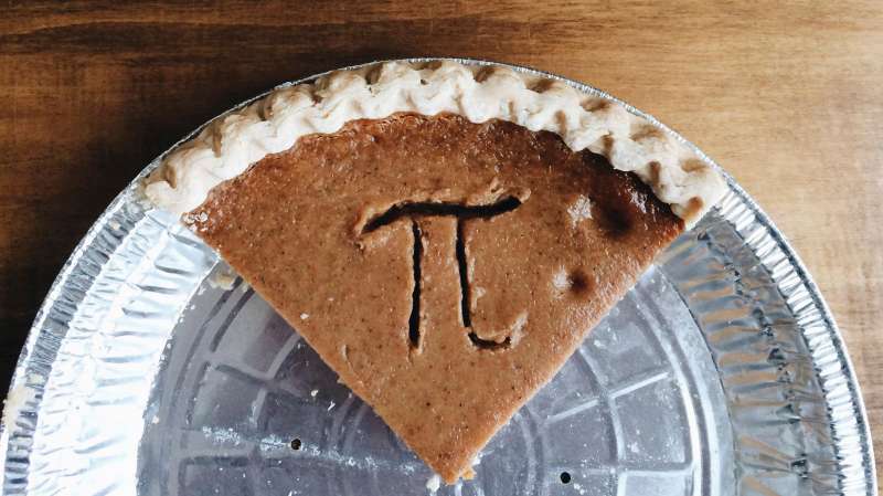 Pumpkin pie with Pi letter