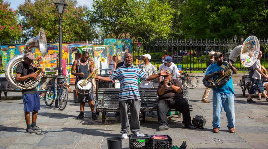 Brass band, Jackson Square, French Quarter