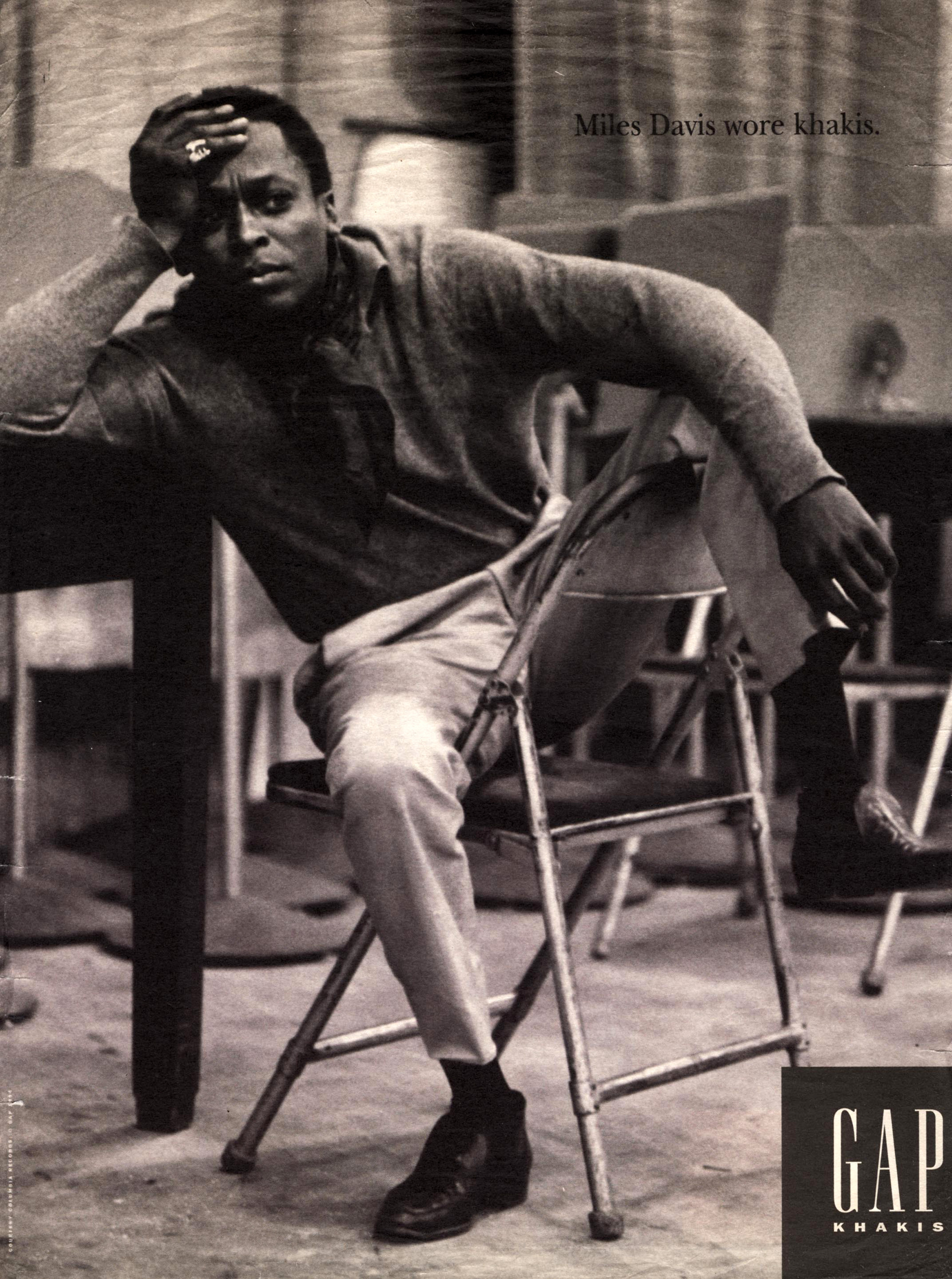 1990s UK Gap Magazine Advertisement with Miles Davis