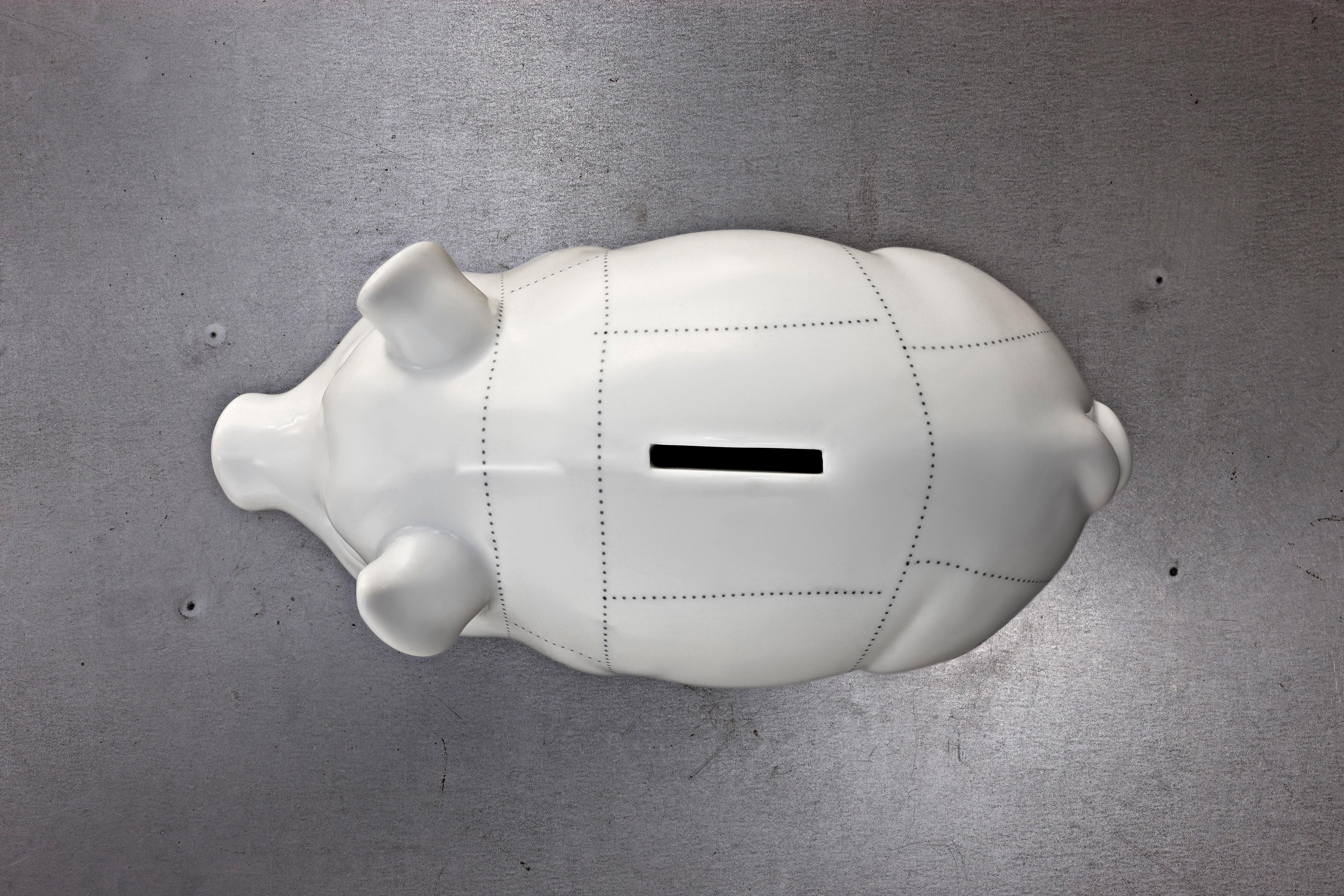 piggy bank divided in sections