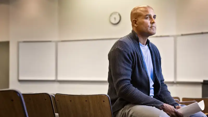 teacher in lecture hall