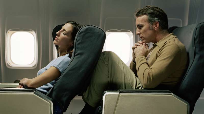 crowded airplane seats