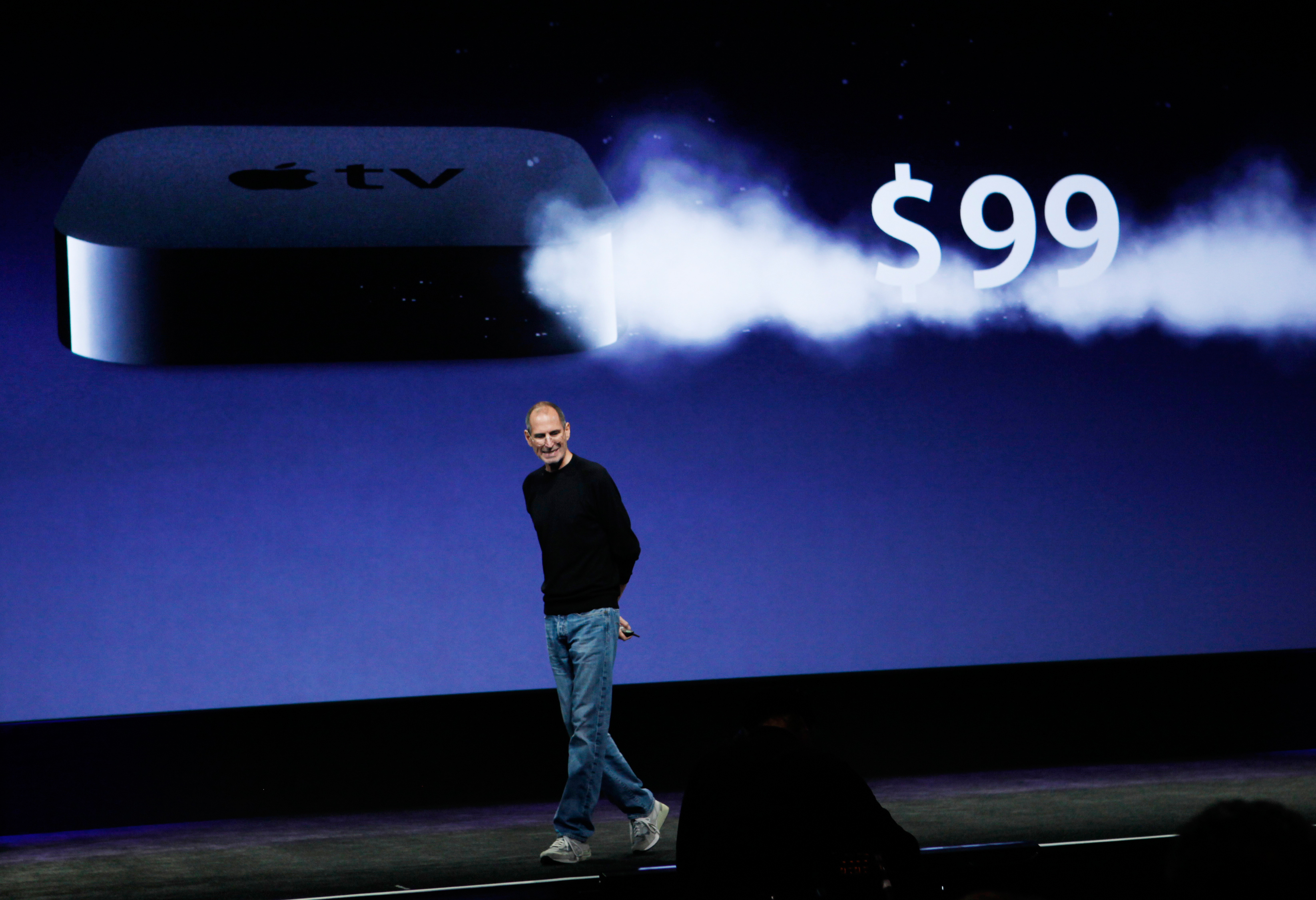 Three and a half years after the Apple TV's initial launch, Apple completely rebuilt the product as a much smaller device that streamed content from Netflix, YouTube, and users' home computers. The slimmer product also came with a slimmer price: $99.