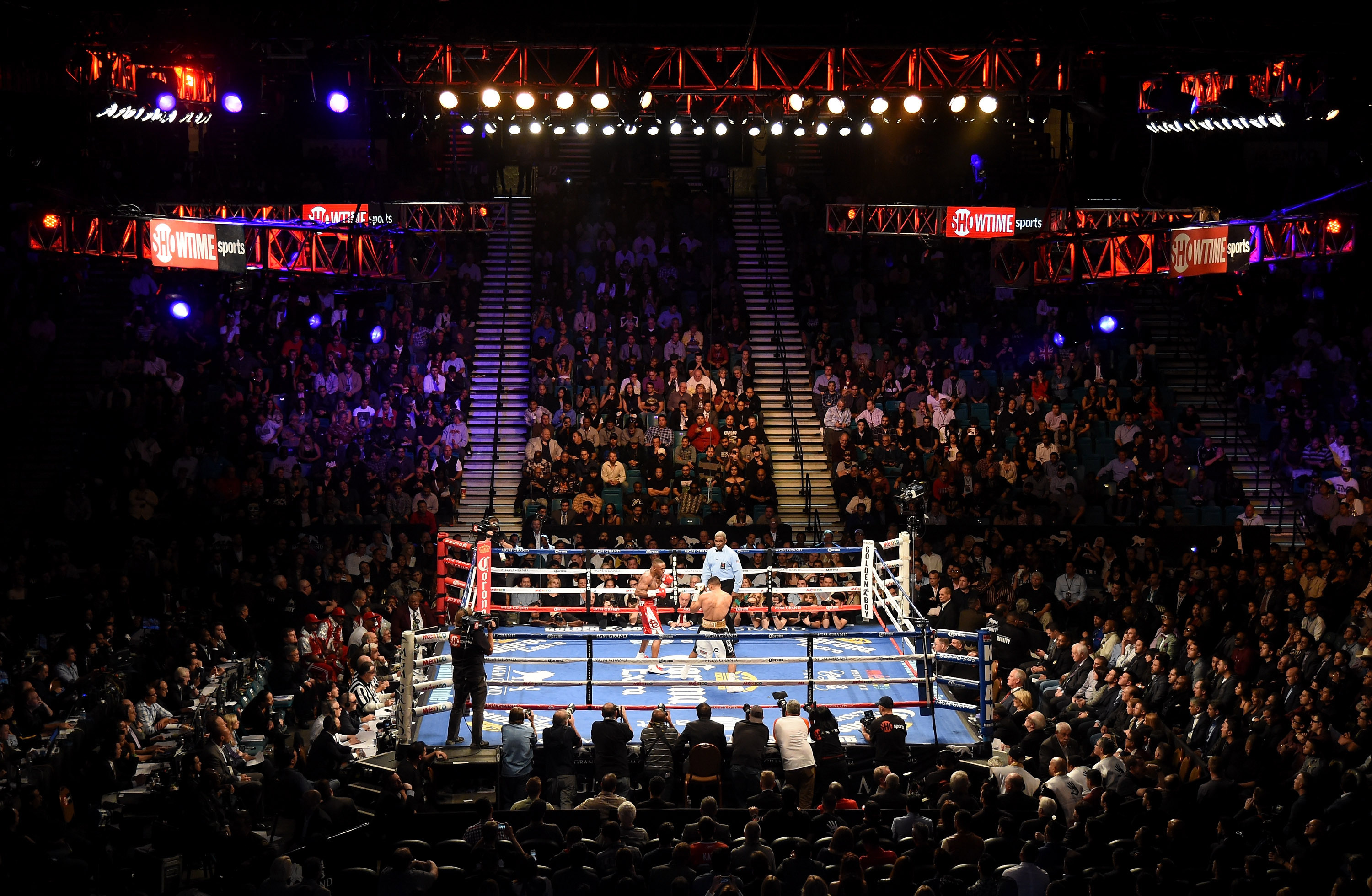 A general view of the ring at the MGM Grand Garden Arena in Las Vegas, Nevada.